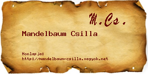 Mandelbaum Csilla névjegykártya