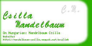 csilla mandelbaum business card